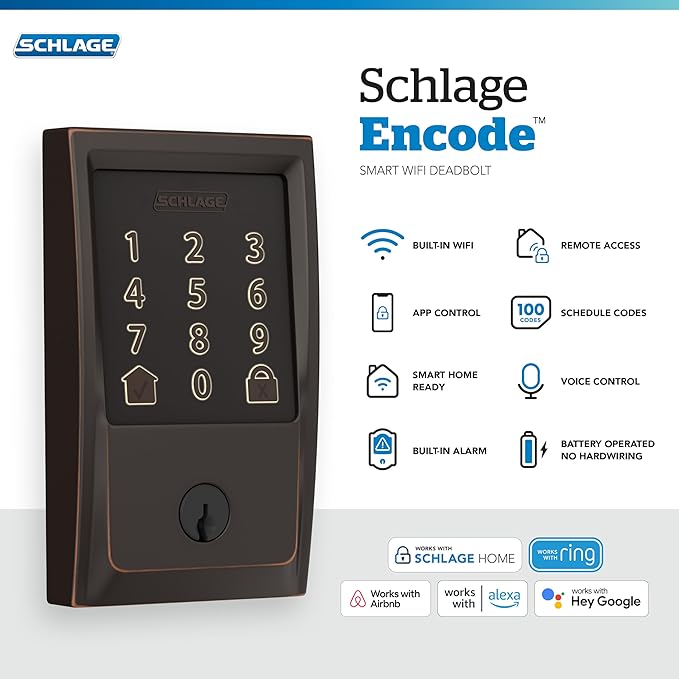 Schlage Encode Smart WiFi Deadbolt Lock - Image 2