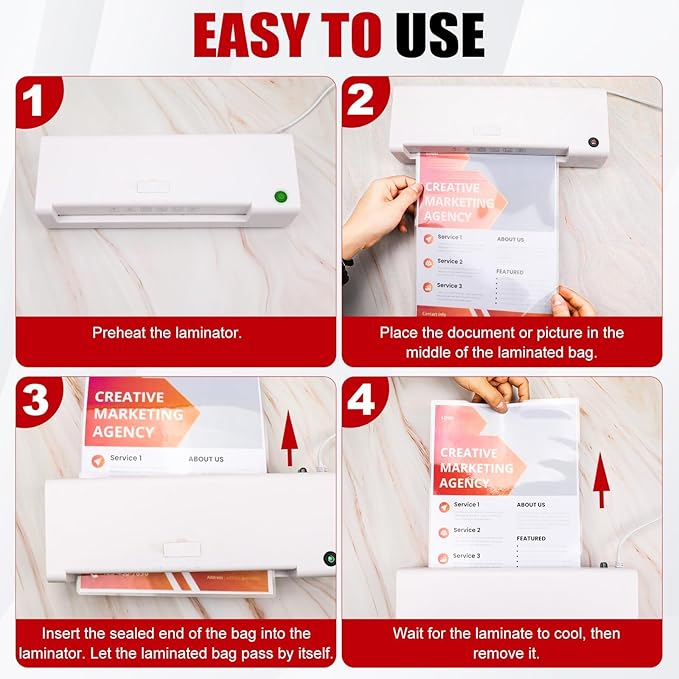 CAREGY 100 Pack Laminating Sheets, Holds 8.5 x 11 Inch Sheets, 5 Mil Thermal - Image 5