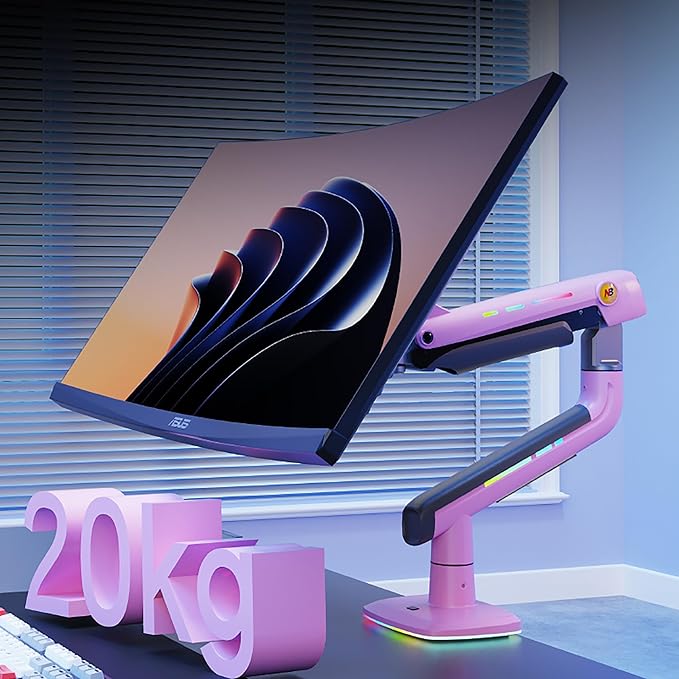 NB Gaming Monitor Arm or for 32 to 60 Inches Screen, Load up to 20 kg, VESA - Image 2