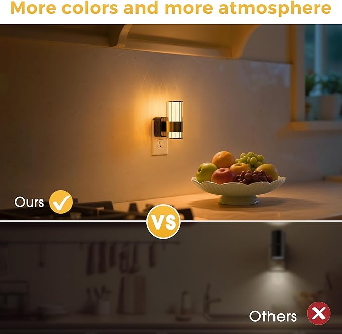 L LOHAS LED Night Light, Night Lights Plug into Wall, 2 Pack 10-Color RGB - Image 5