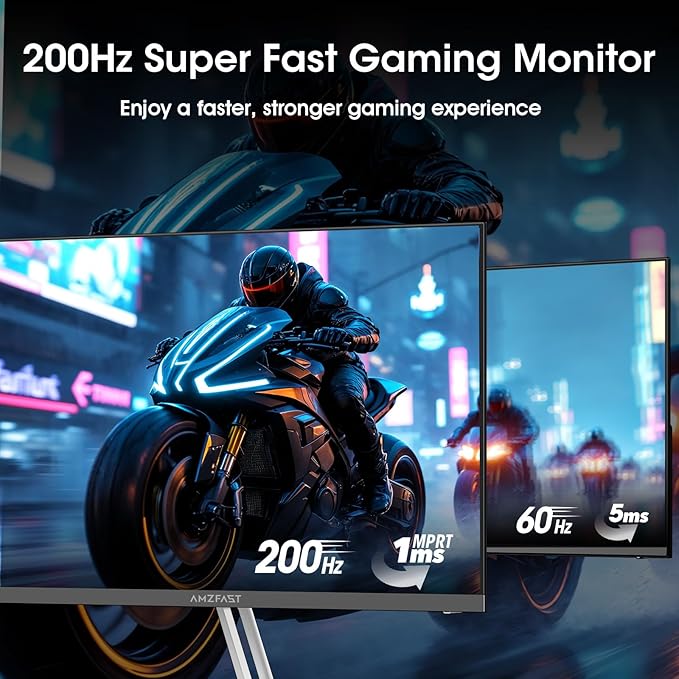 Amzfast 24 Inch Gaming Monitor 200Hz FHD 1080p Fast IPS Computer Monitor - Image 2
