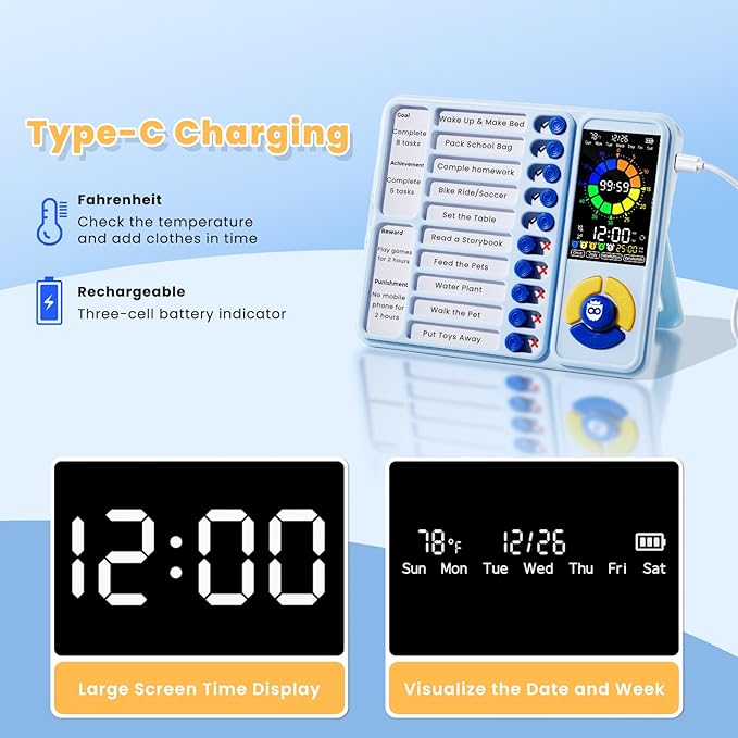 Mooking 5-in-1 Visual Timer, ADHD Tool - Image 8