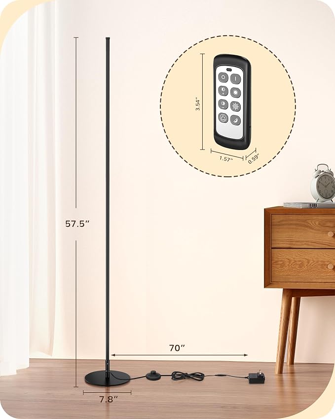 EDISHINE LED Corner Lamp, 57.5" Floor Lamps - Image 7