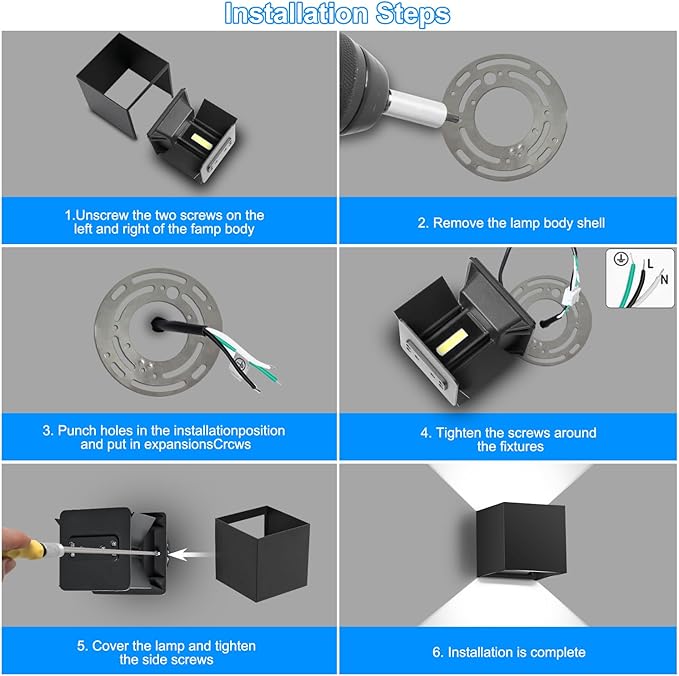 ledmo 20W High Power Modern Outdoor Wall Sconce Light Creative Adjustable Beam - Image 9
