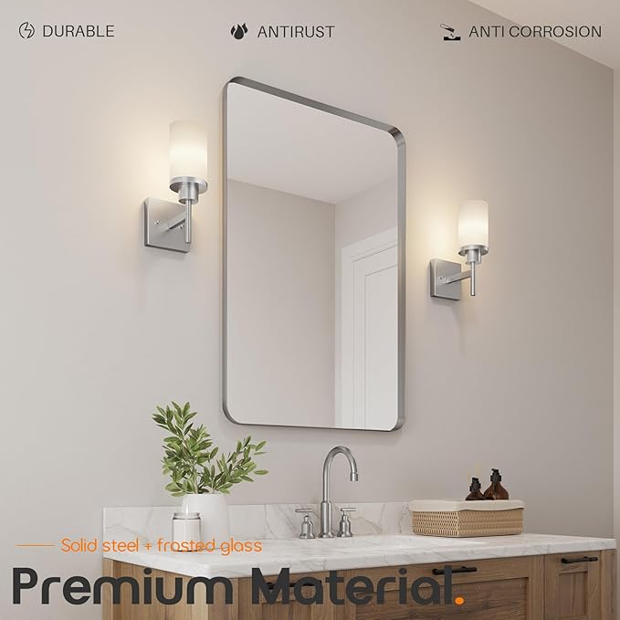AONEON Bathroom Light Fixtures Brushed Nickel Vanity Lights - Image 6