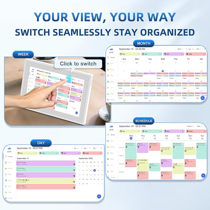 Calendar Digital 10.1 Inch, Digital Frame Combined Smart Touch Screen - Image 6