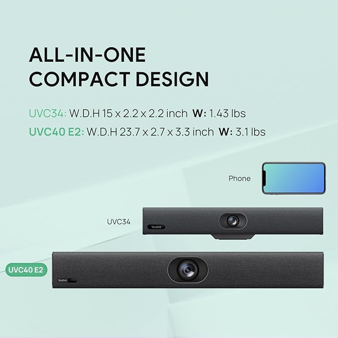 Yealink UVC40 E2 USB Conference Room Camera System Ultra-HD 4K Video Conference - Image 8