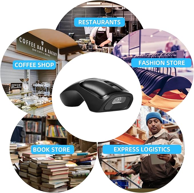 THARO New Wireless Mouse Barcode Scanner, 2-in-1 Design 2D Handheld Barcode - Image 6