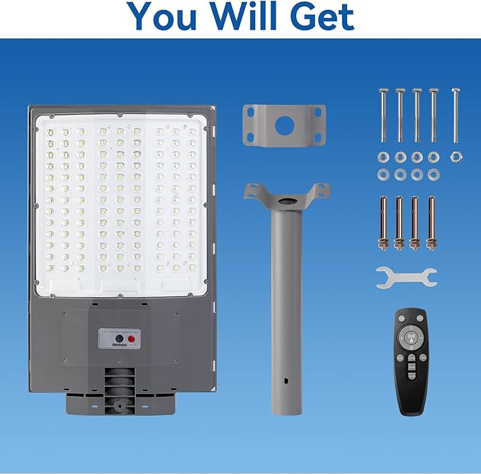 10500W Solar Street Lights Outdoor, 650000LM 7000K Solar Parking Lot Lights - Image 7