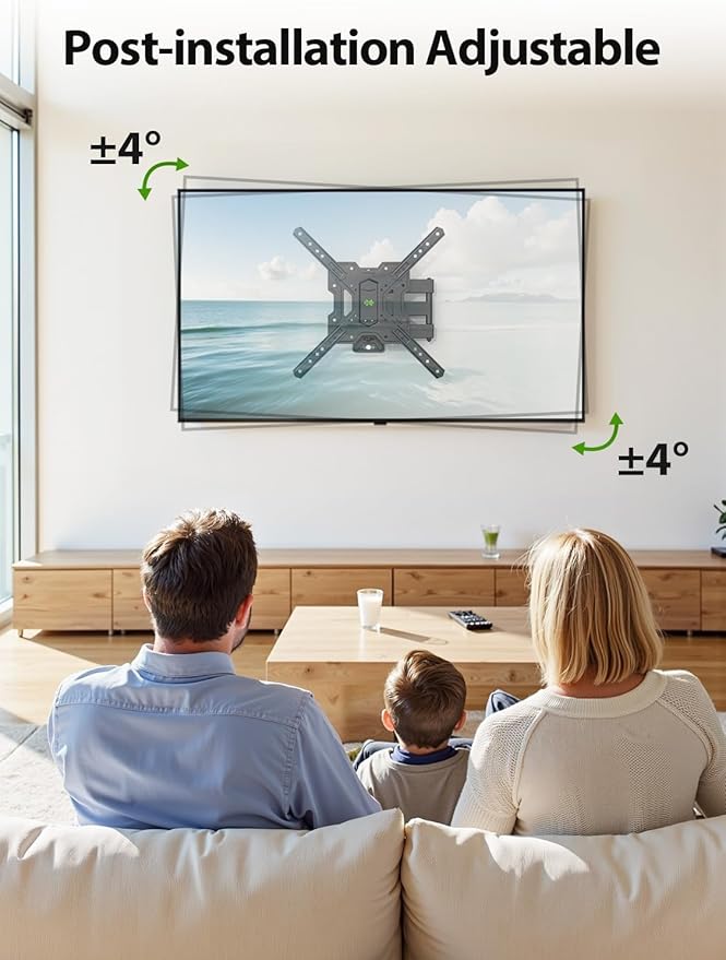 USX MOUNT UL Listed Full Motion TV Mount, Swivel Articulating Tilt TV Wall Mount - Image 3