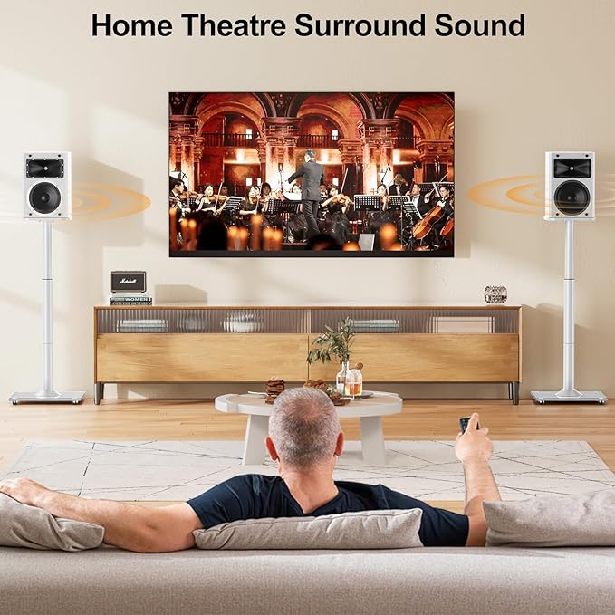 ELIVED Universal Speaker Stands Height Adjustable 28"-37.4", Bookshelf Speaker - Image 8