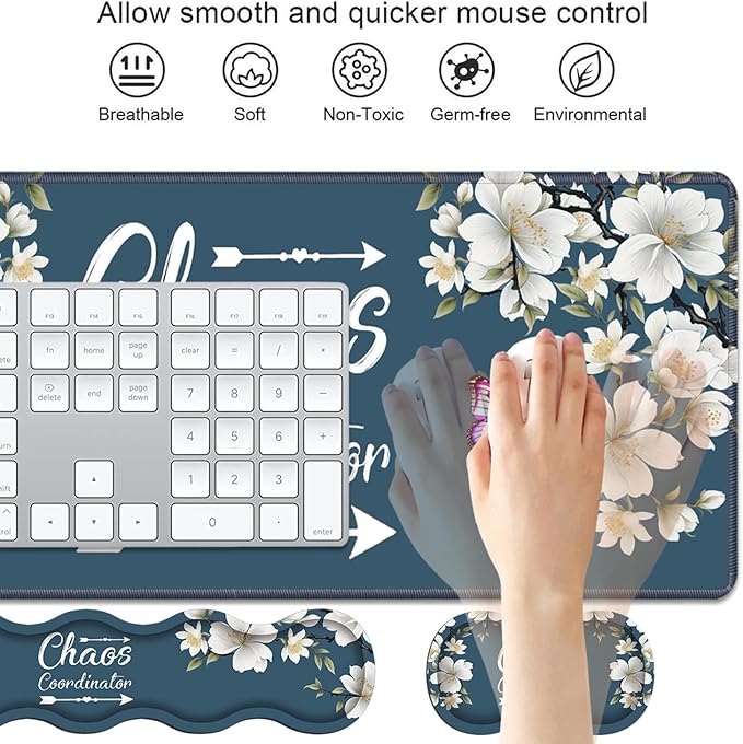 4 in 1 Ergonomic Keyboard Wrist Rest & Mouse Pad Wrist Rest Set, Large XXL - Image 3