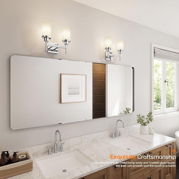 AONEON Vanity Lights Polished Chrome Bathroom Light Fixtures - Image 8