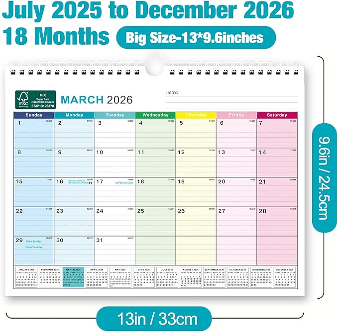 BOCT Wall Calendar 2025-2026 - Image 2