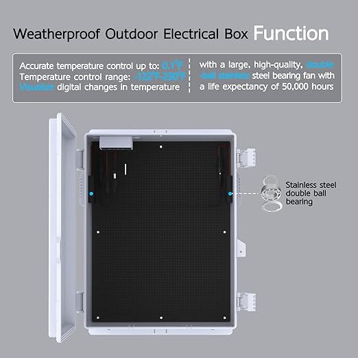 Akwscyby Outdoor Electrical Box, Waterproof Electrical Junction Box IP65 ABS - Image 5