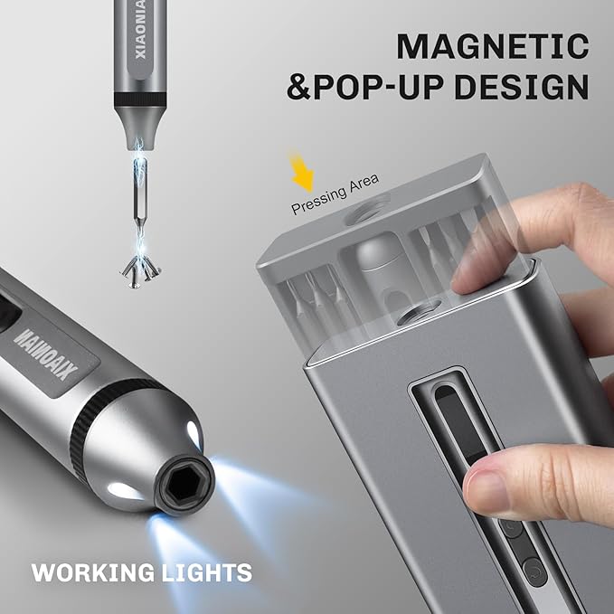 52 in 1 Electric Screwdriver Set, XIAONIAN 3.7V Mini Precision Screwdriver Set - Image 8