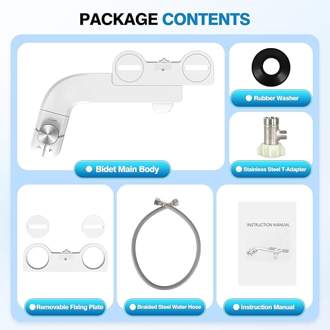 Non-Electric Bidet Attachment for Toilet, Ultra Slim Self-Cleaning Retractable - Image 4