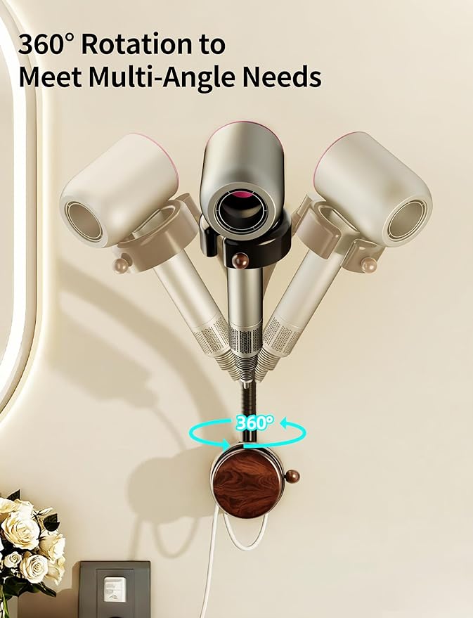 Hands Free Hair Dryer Holder Wall Mounted - Image 3
