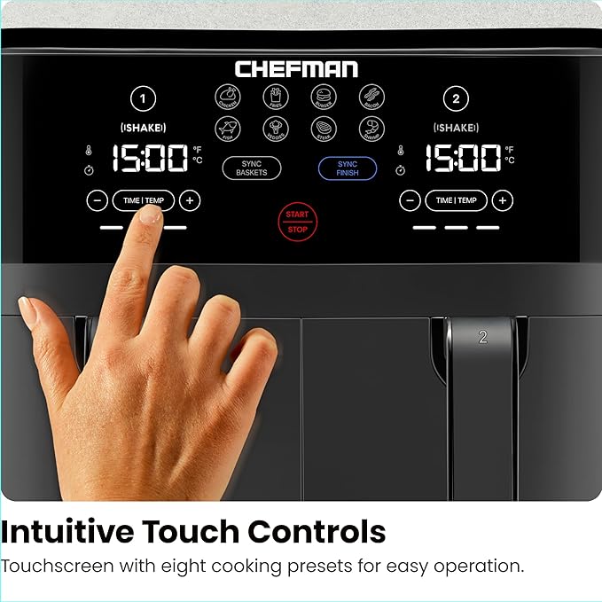 Chefman TurboFry Touch Dual Air Fryer, Maximize The Healthiest Meals - Image 5
