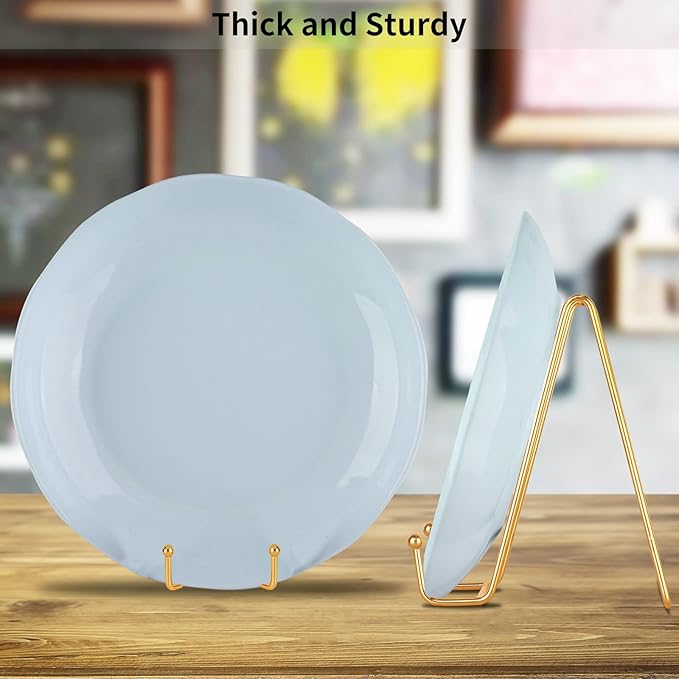 IBosins 5 Pack 6 Inch Plate Holder Display Stands, Metal Gold Frame Stand - Image 6
