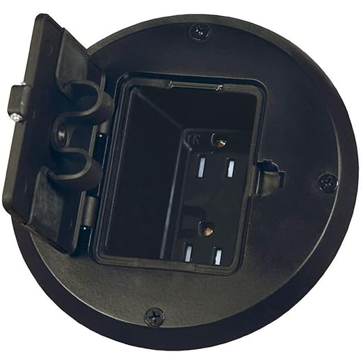 RACO 6239BK Floor Kit with Recessed Duplex 15A TR Device and Adjustable Steel - Image 2