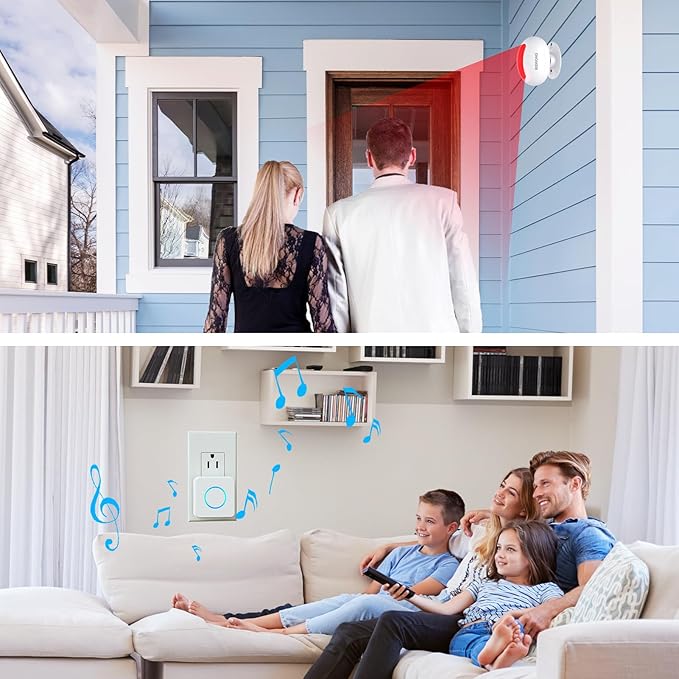 Motion Sensor Door Chime, Wireless Motion Detector Alarm Indoor, Business Entry - Image 6