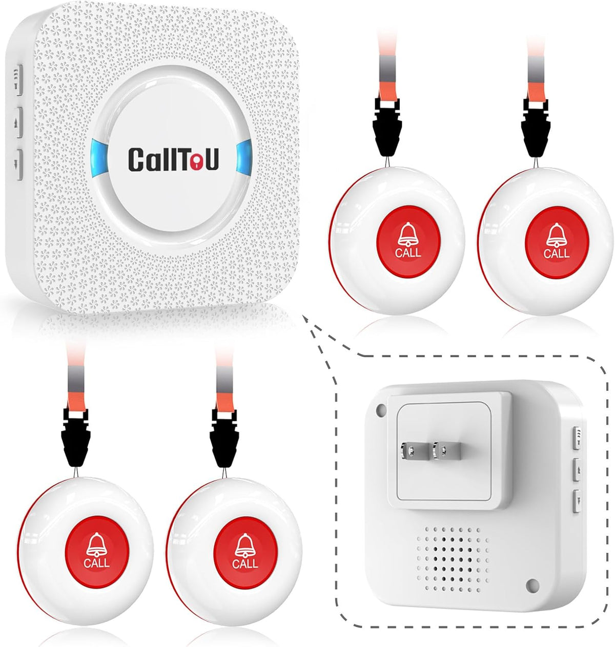 CallToU Caregiver Pager Wireless Call Button Smart Bell Alert System