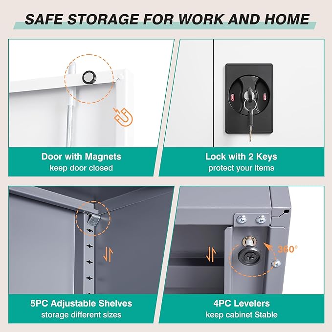 Wide & Deep Metal Storage Cabinet - Image 6