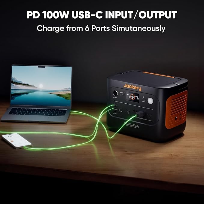 Jackery Explorer 1000 v2 Portable Power Station, 1070Wh LiFePO4 Battery - Image 7