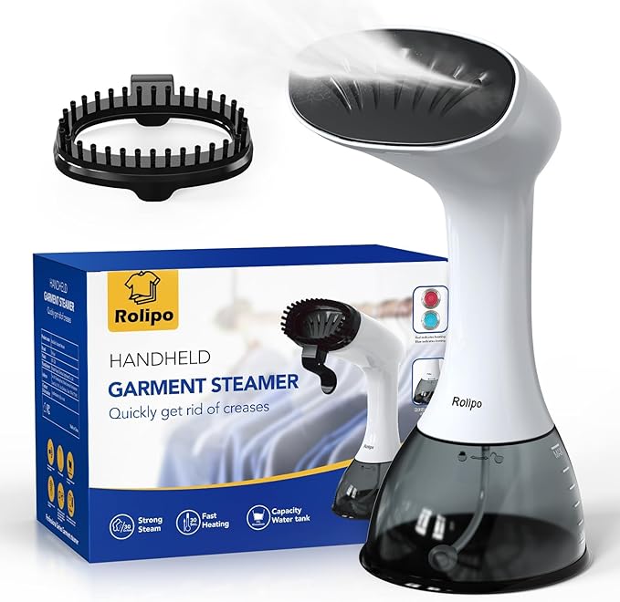 Rolipo Steamer for Clothes 1350W, Clothes Steamer for Home, Upgraded 400ML by Rolipo