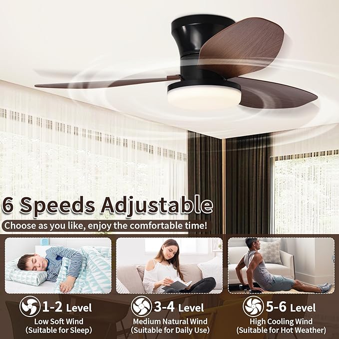 Glowall Small Ceiling Fan with Lights and Remote, Small Quiet, DC Motor - Image 3