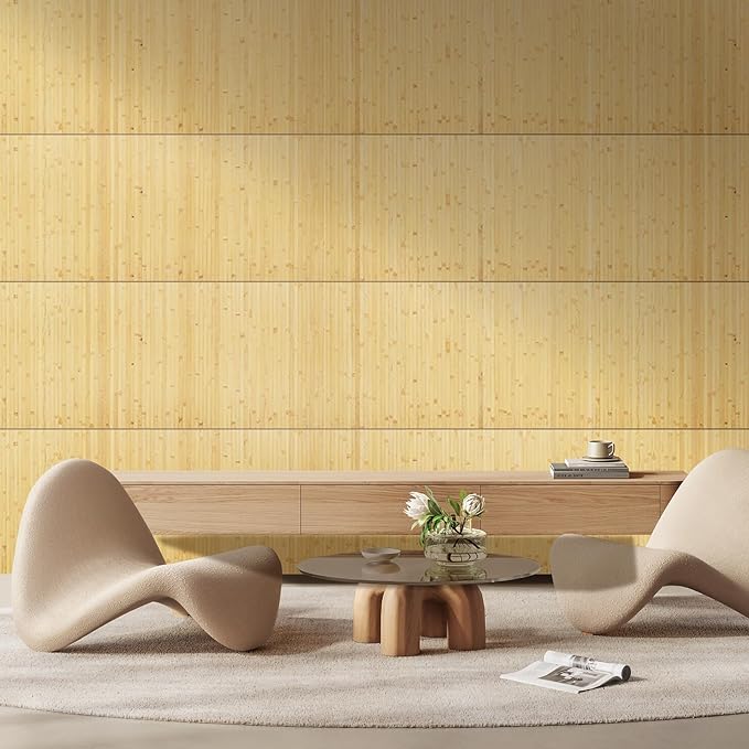 OUZUGIE 1 Pack 96x24 Inch Natural Bamboo Wall Panel – Natural Pole Wrap Paneling - Image 9