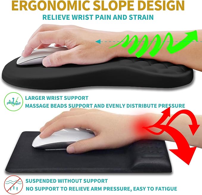 Hokafenle 2 in 1 Ergonomic Mouse Pad Wrist Support & Wrist Rest - Image 5