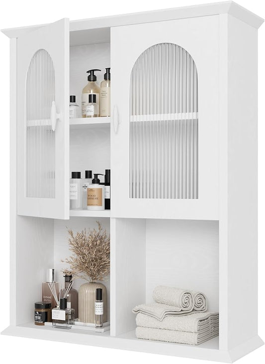 CJL Bathroom Wall Cabinet with Fluted Door, 23.6'' x 29.5'' Medicine Cabinet by Unknown