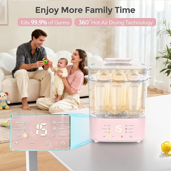 Bottle Sterilizer and Dryer, All-in-One Electric Steam Sterilizer Bottle - Image 2