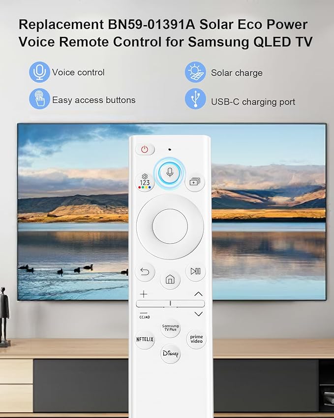 BN59-01391A Solar Voice Remote for Samsung Frame TV Remote Replacement - Image 3