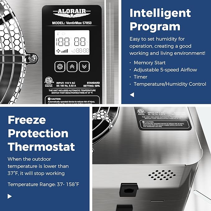 ALORAIR 570 CFM Crawl Space Ventilator Fan - Image 3