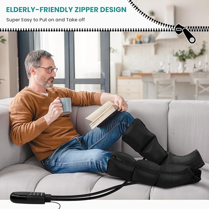 Leg Massager for Circulation and Pain Relief Air Compression Boots Massage - Image 4