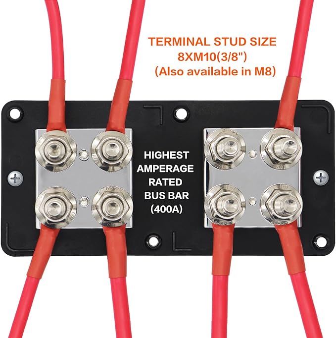 AMOMD 400A Bus Bar 8 M10 Terminal Studs Modular Design Tin Plated Copper - Image 5
