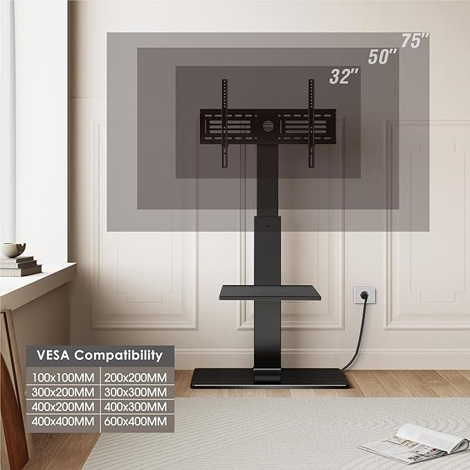 FITUEYES Floor TV Stand for 32-75 inch TV - Image 5