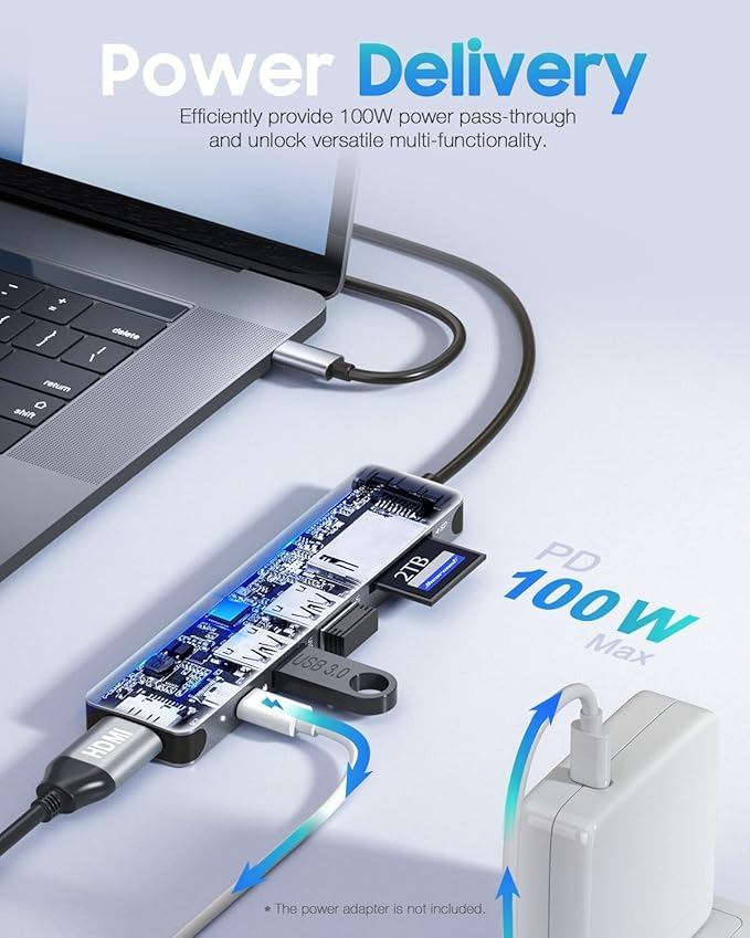 Hiearcool USB C Hub for MacBook – 7-in-1 USBC Adapter - Image 3