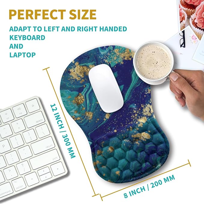 Hokafenle Ergonomic Mouse Pad Wrist Support, Wrist Rest Mousepad - Image 3