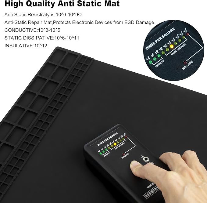 Anti Static Soldering Mat, Extra Large 27.6" x 15.7" Heat Resistant 932°F Large - Image 2