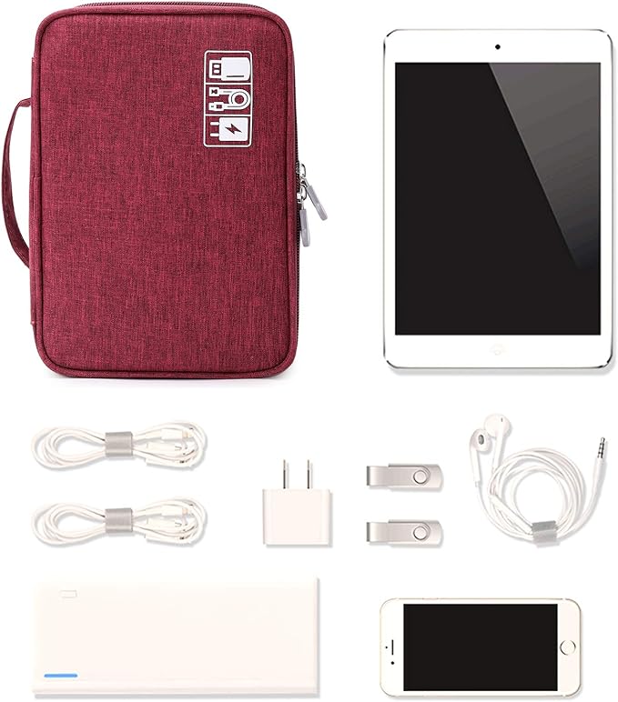 mygreen Travel Cable Organizer Bag, Two-Layer Electronics Accessories Organizer - Image 3