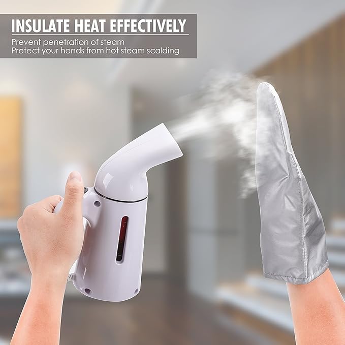 Tingtio Garment Steamer Ironing Gloves Mitt Anti Steam Gloves Durable Heat - Image 4
