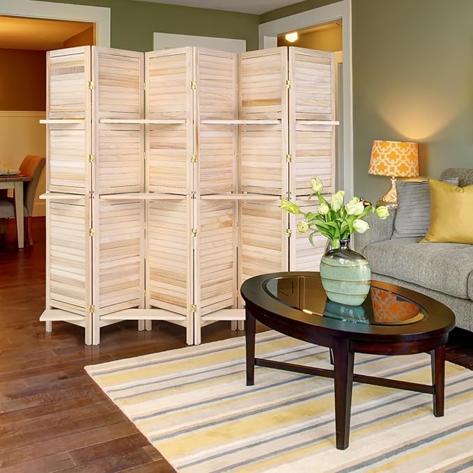 Bonnlo 6 Panels Wood Room Divider - Image 7