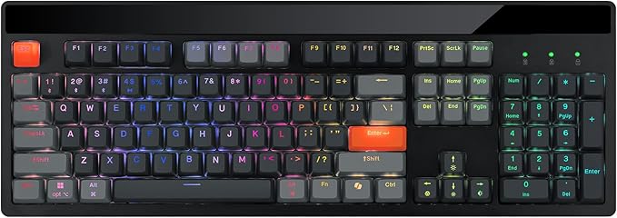 ADESSO Easytouch 1300 Mechanical Keyboard RGB Illuminated Hot Swappable Red - Image 2