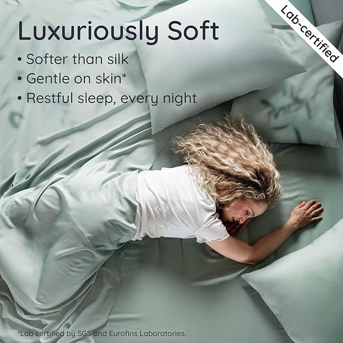Bambaw 100% Viscose Derived from Bamboo Full Fitted Sheet Only, Soft & Cooling - Image 4