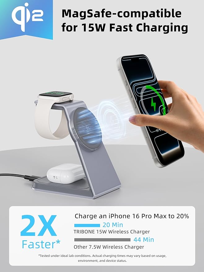2025 3 in 1 Magnetic Wireless Charger Stand - Image 2