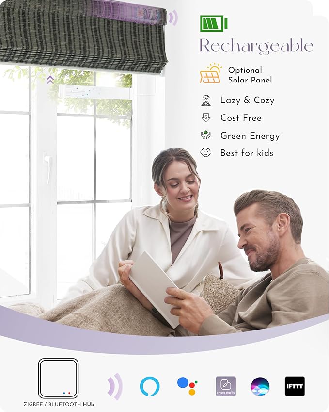 Graywind Smart Natural Roman Shades Compatible - Image 4